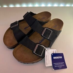 Arizona Birkenstock black leather